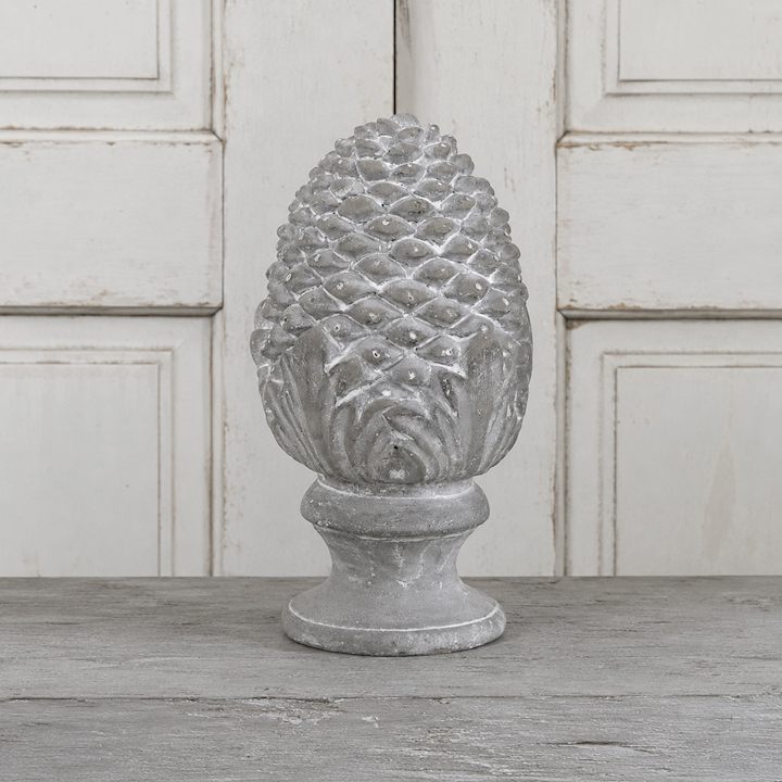 SMALL STONE PINECONE 12x12x21cm